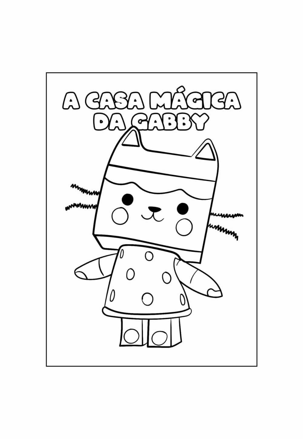 Desenho Educativo da Casa Mágica da Gabby para pintar