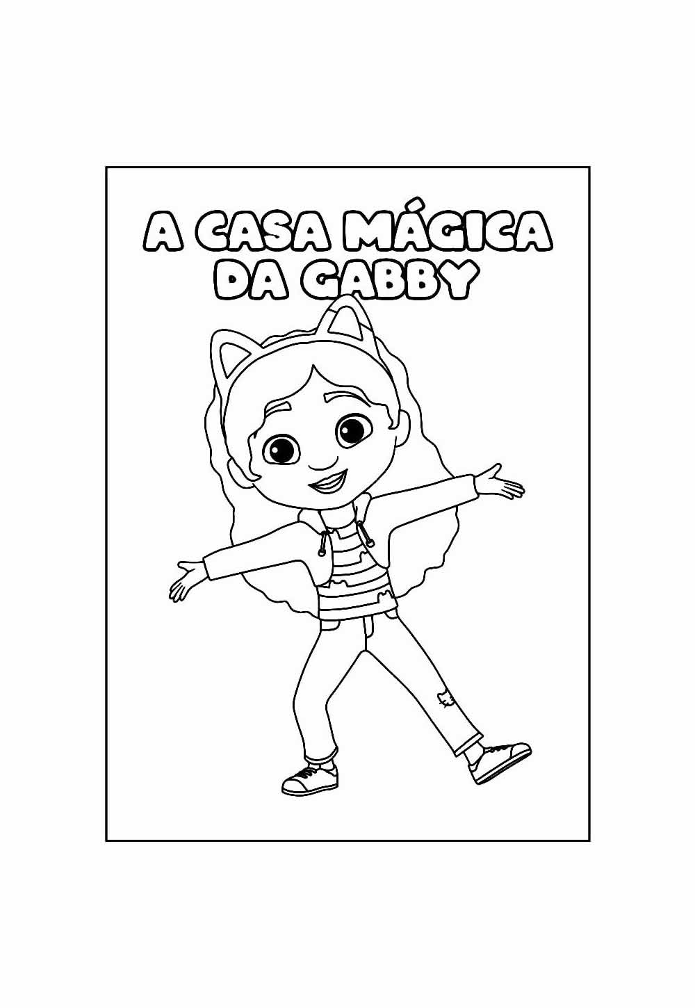 Desenho Educativo da Casa Mágica da Gabby para colorir