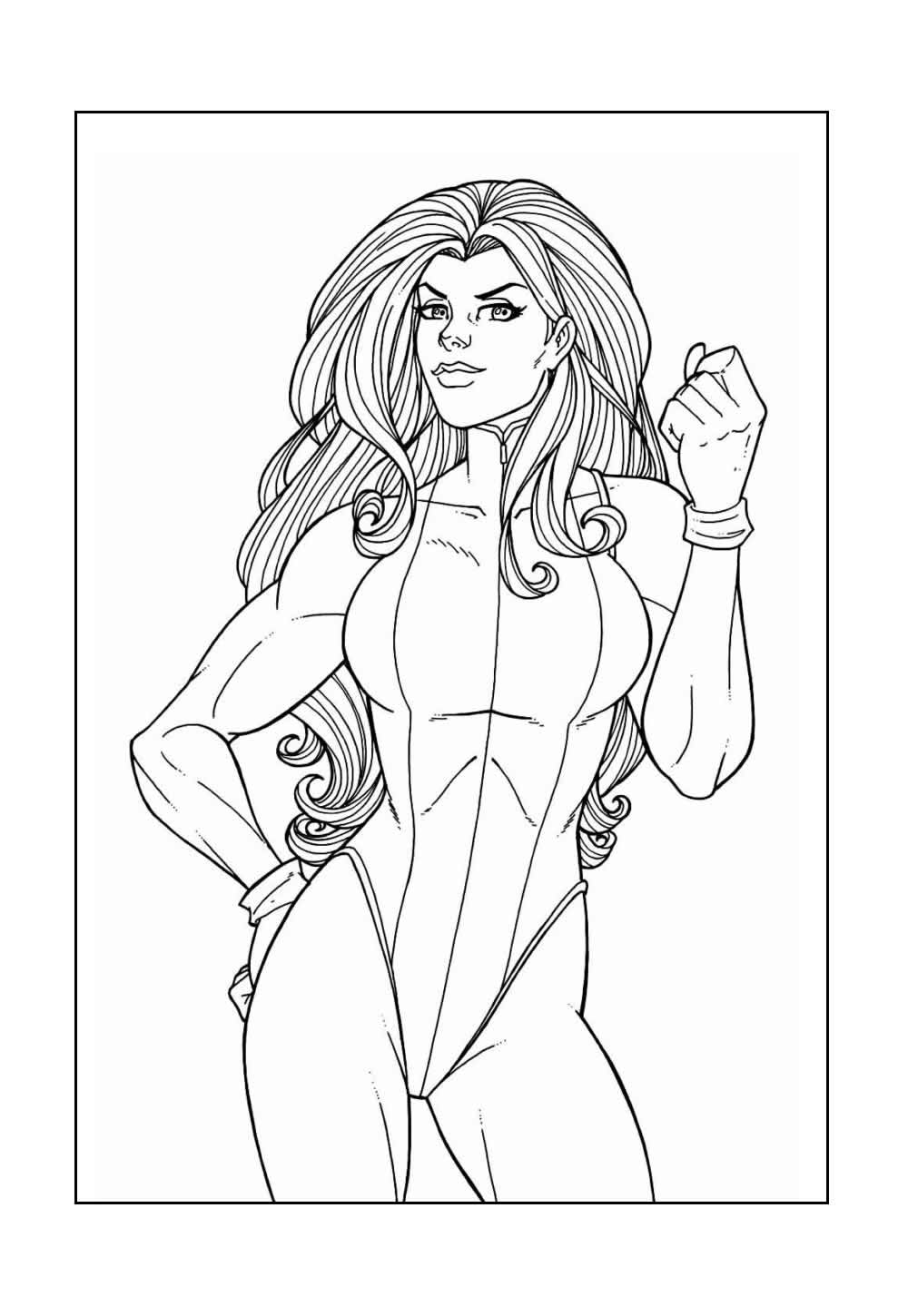 Desenho da Mulher-Hulk