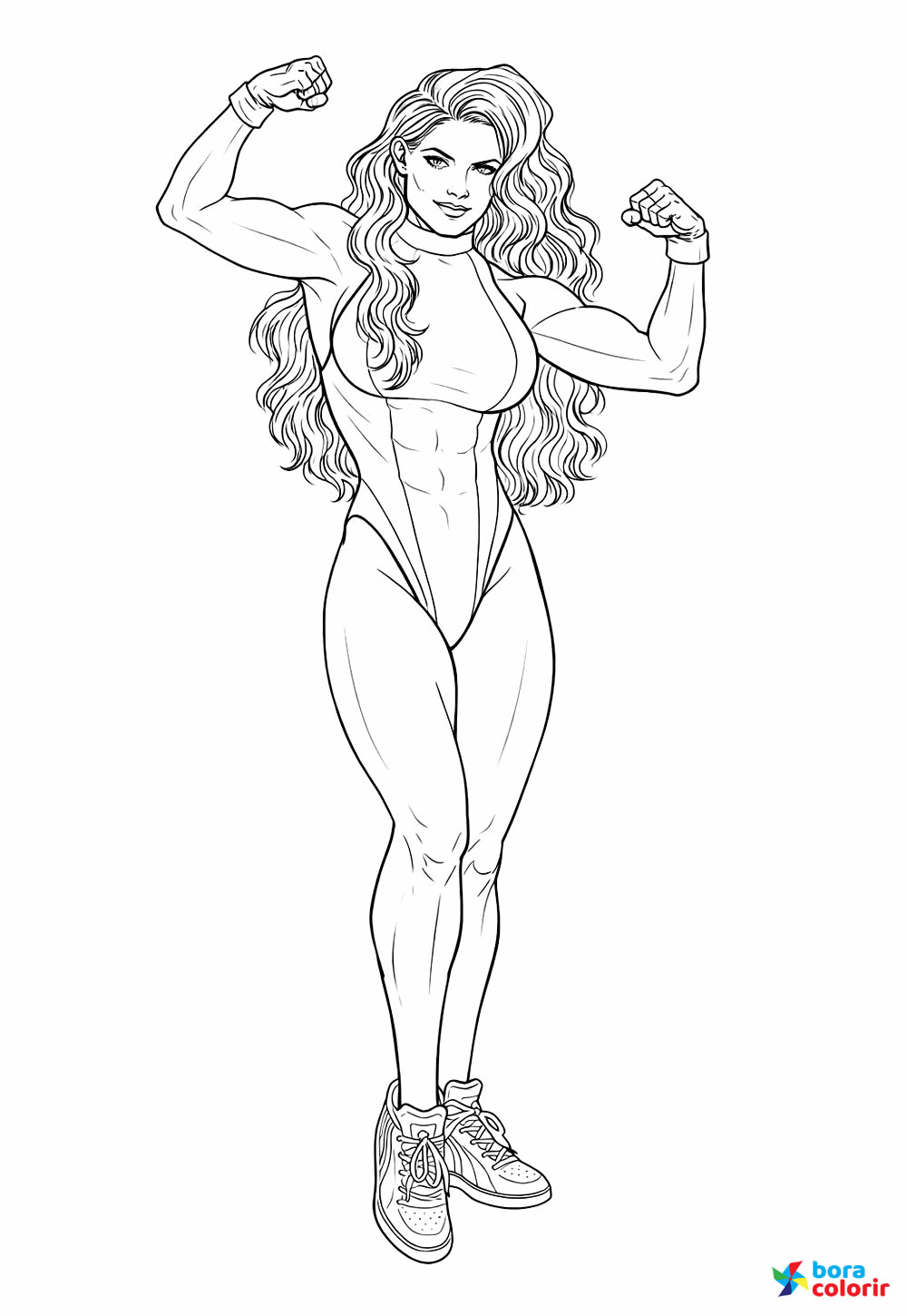 Desenho da Mulher-Hulk para colorir