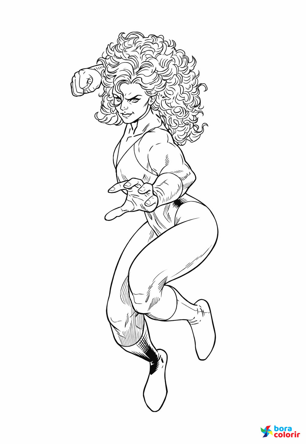 Desenho da Mulher-Hulk para imprimir