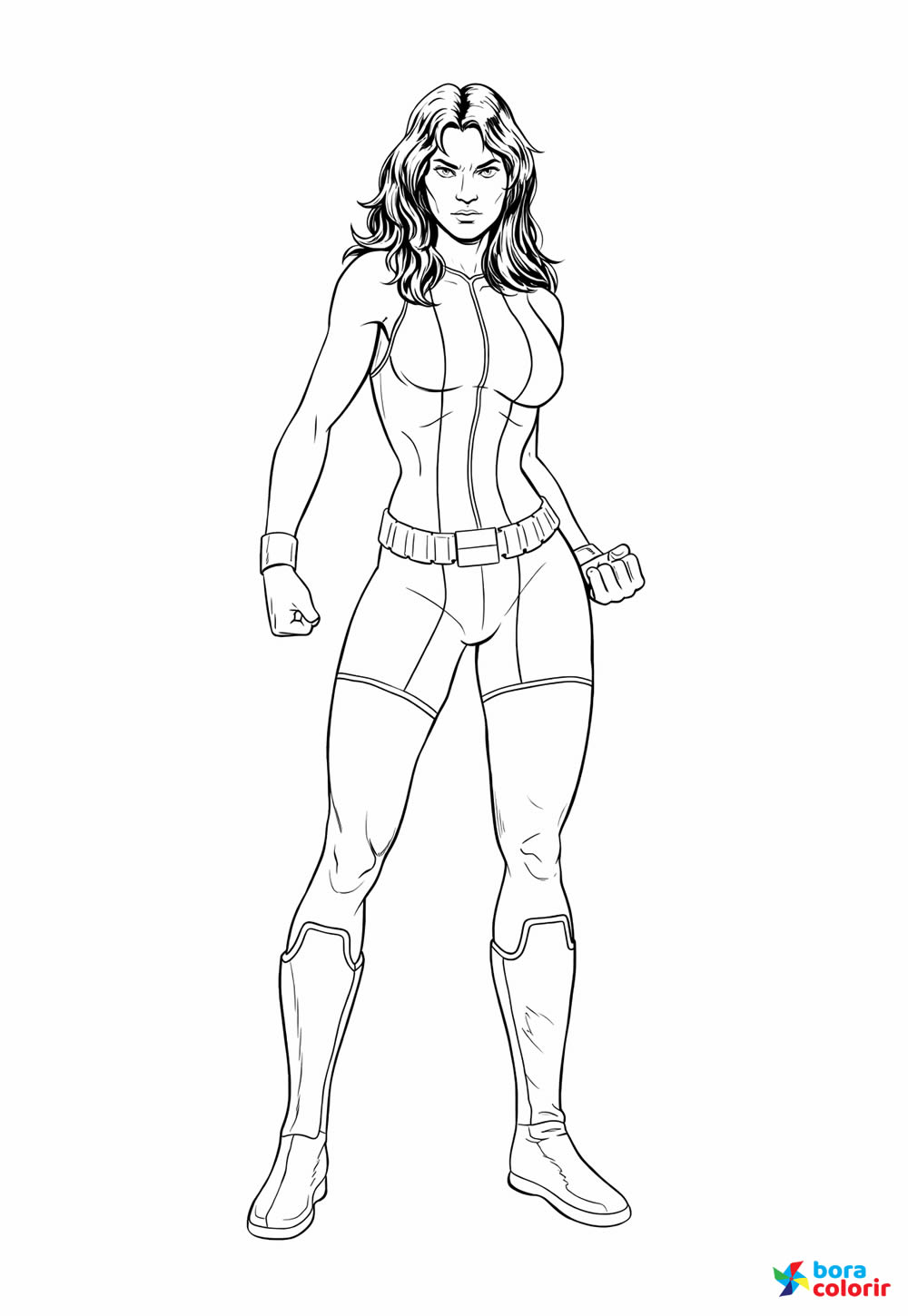 Mulher-Hulk para pintar