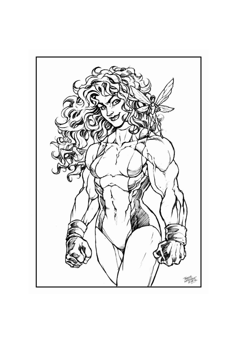 Desenho da Mulher-Hulk para colorir