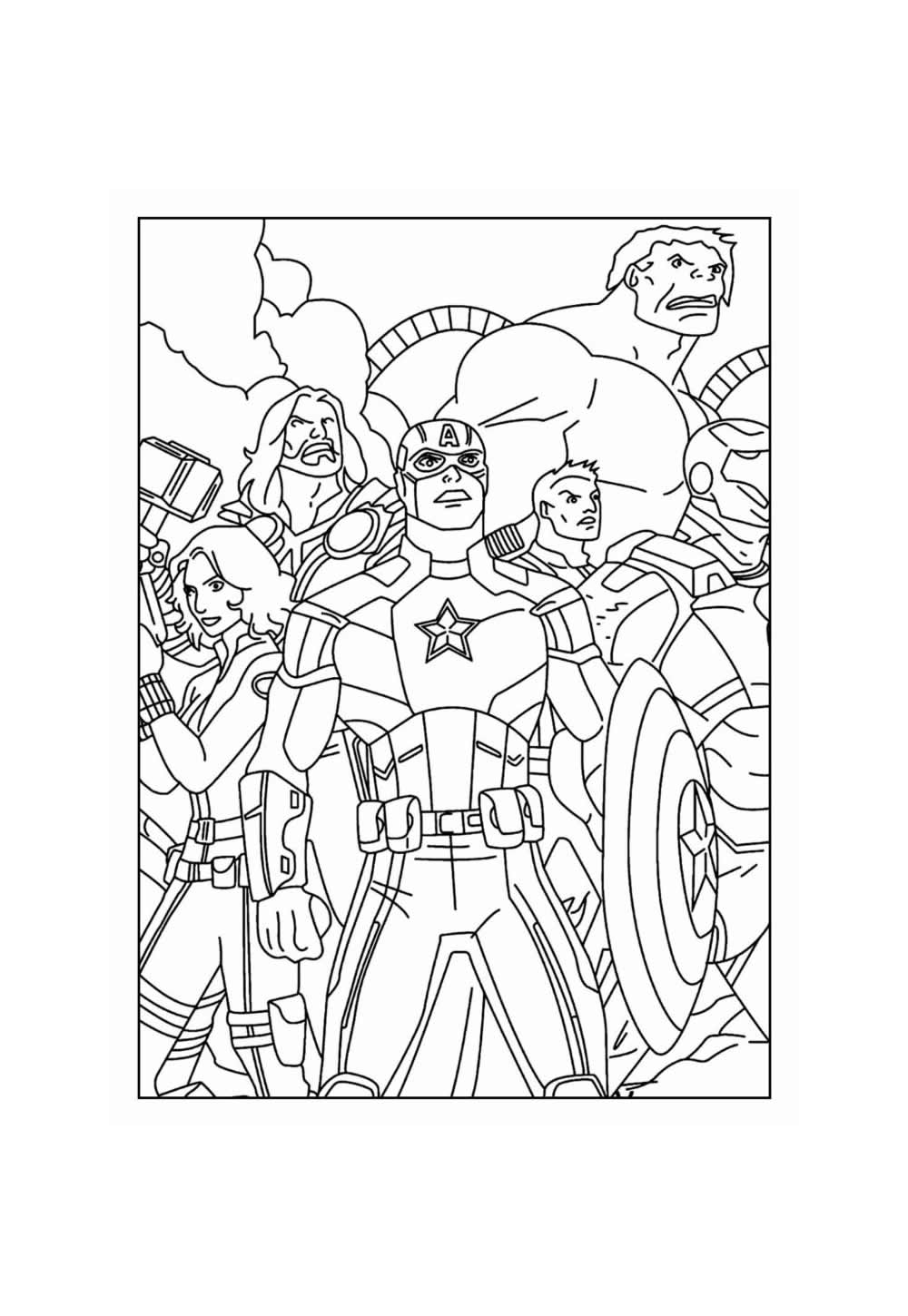 Desenho Avengers Colorir