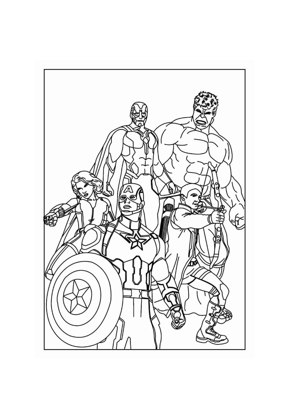 Desenho Avengers Colorir