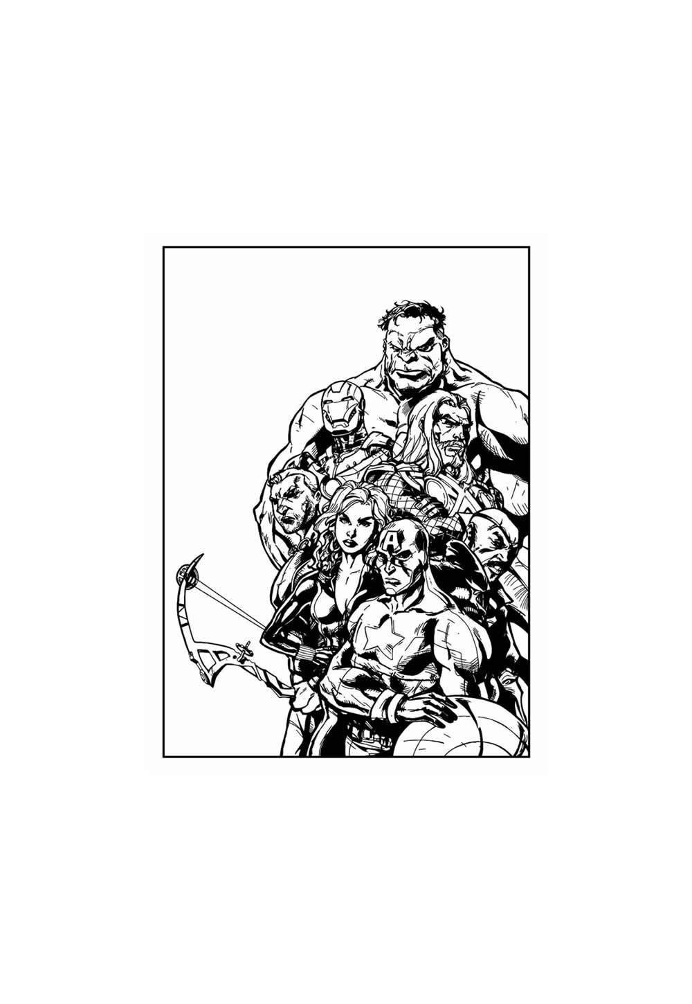 Desenho Avengers Pintar