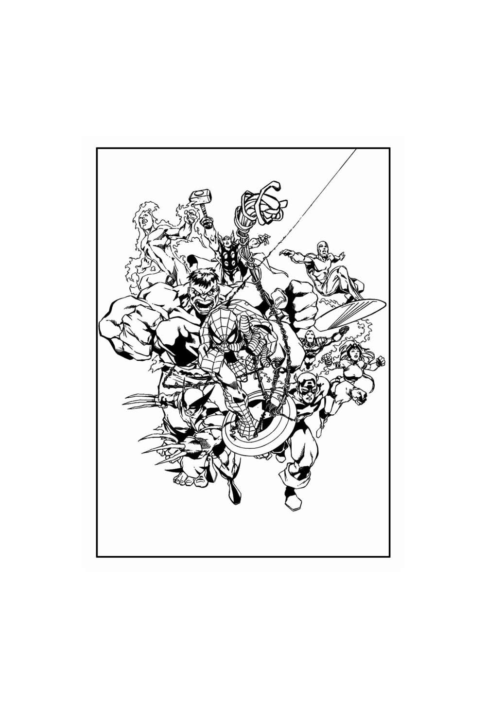Desenho Avengers Colorir