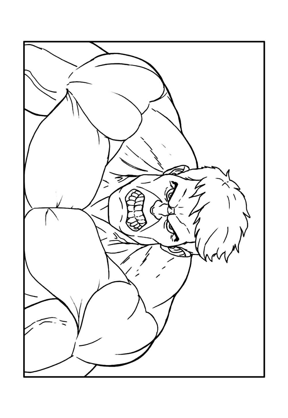 Desenho para Colorir de Hulk