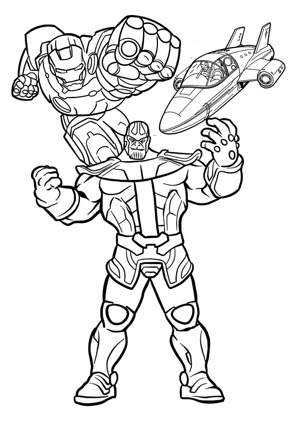 Desenho dos Vingadores para colorir