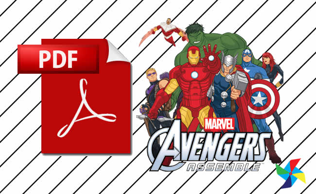 Desenhos dos Avengers em PDF