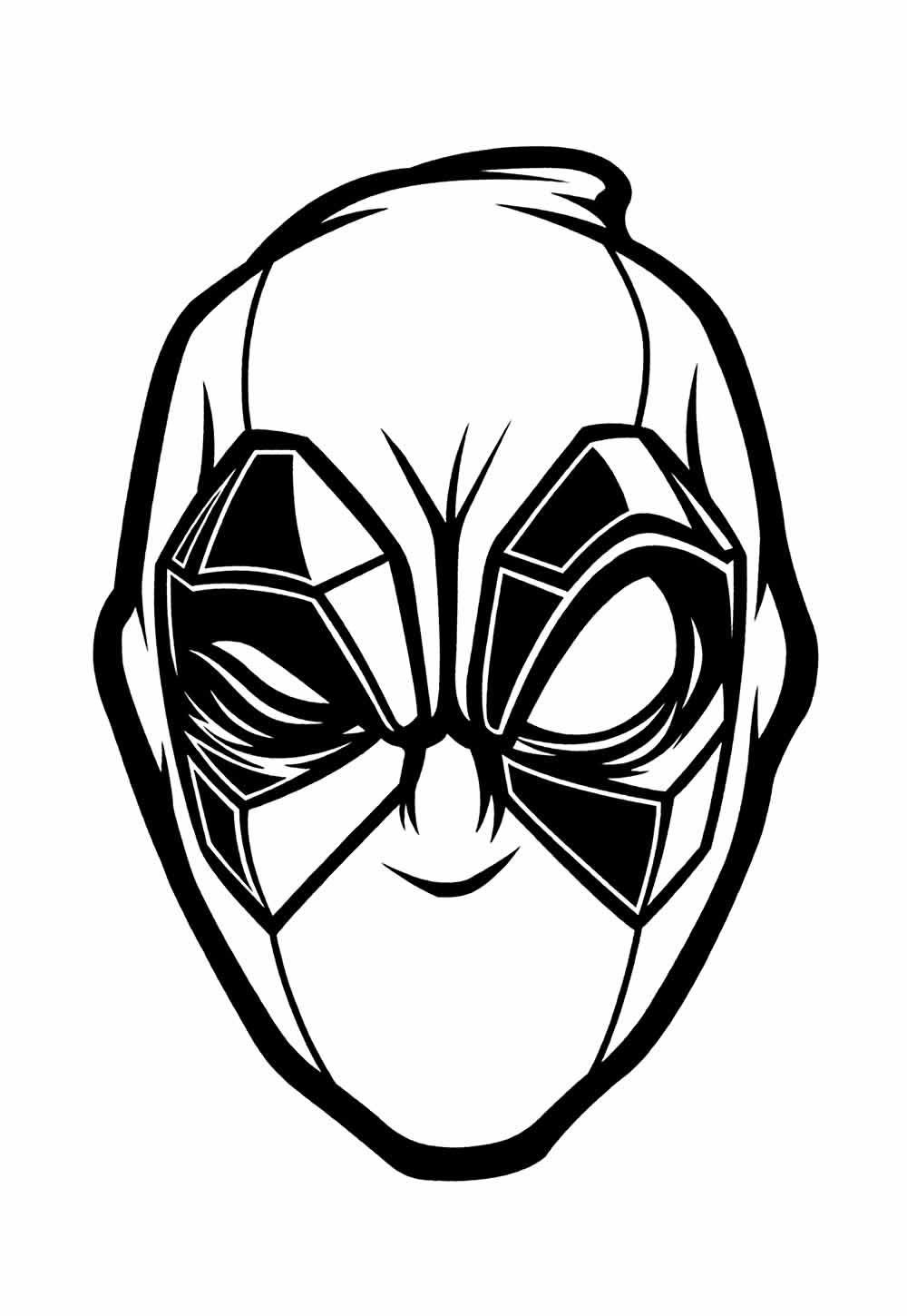 Máscara do Deadpool para imprimir