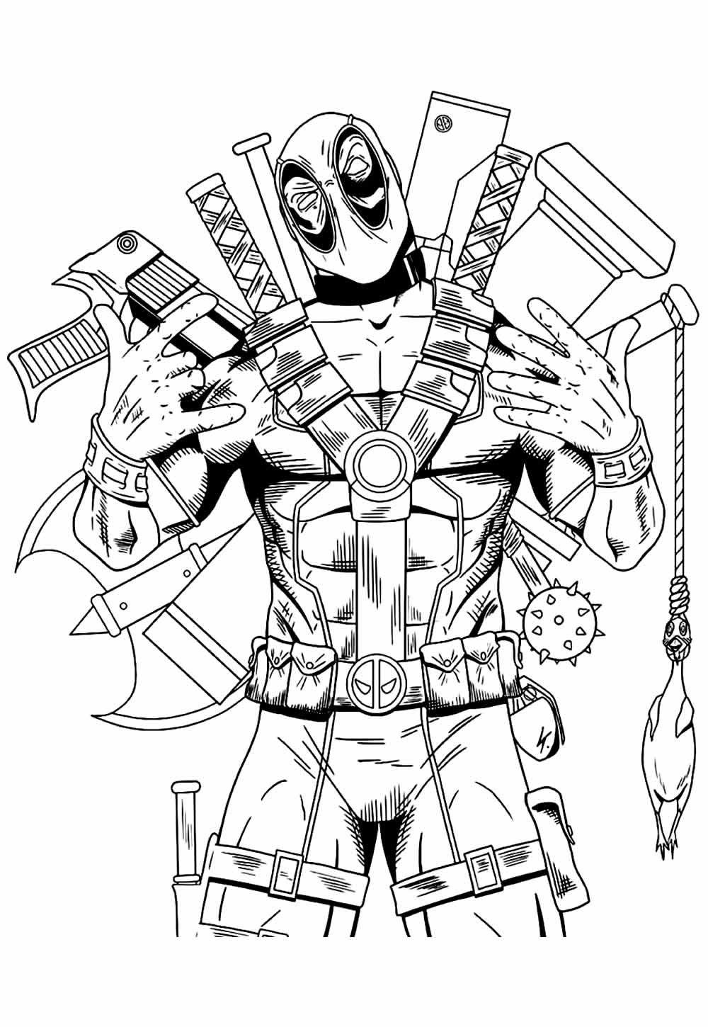 Desenho Deadpool Pintar