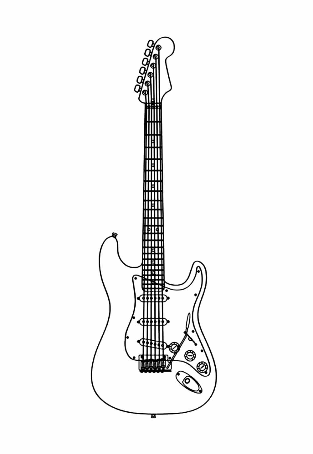 Desenho de Guitarra para colorir