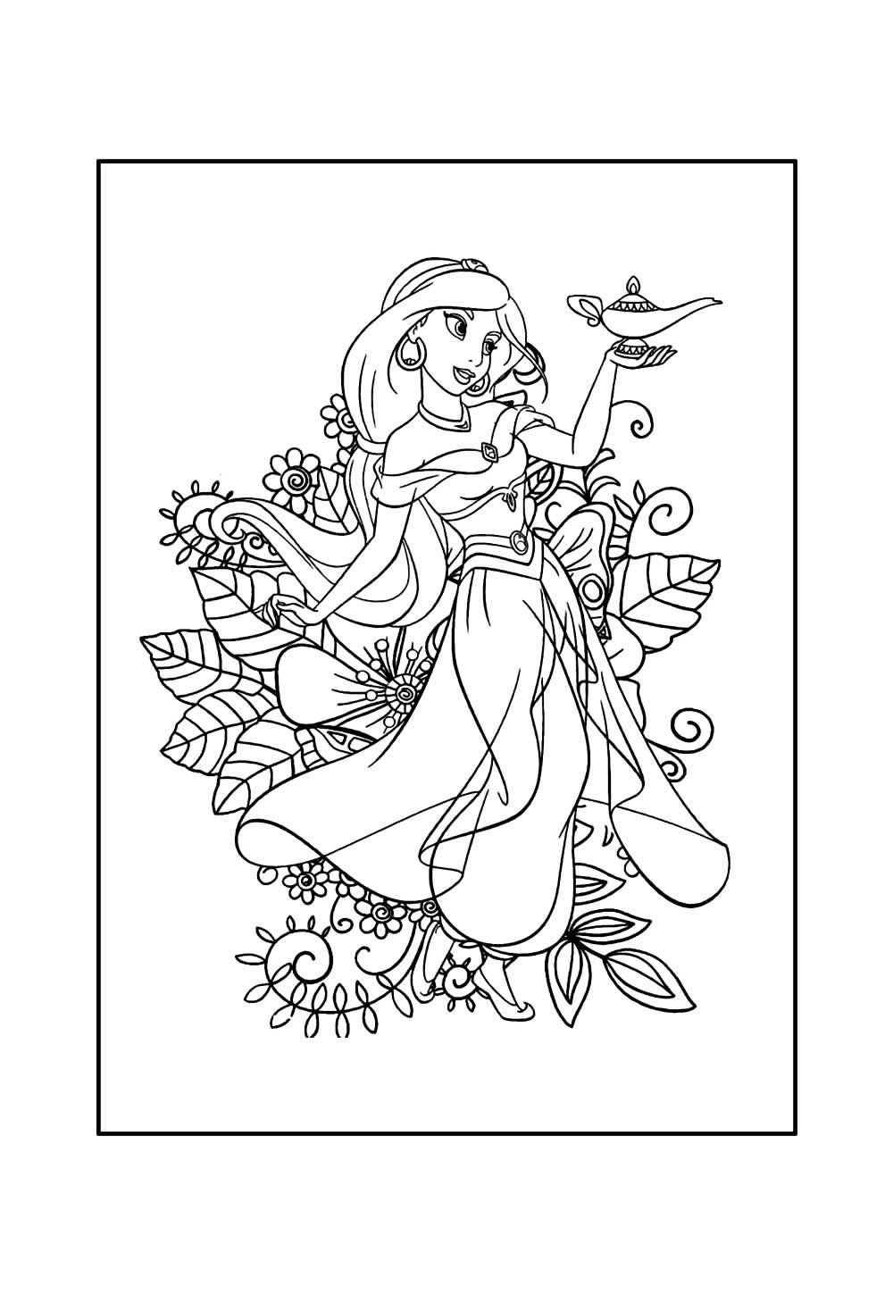 Desenho de Jasmine para Colorir