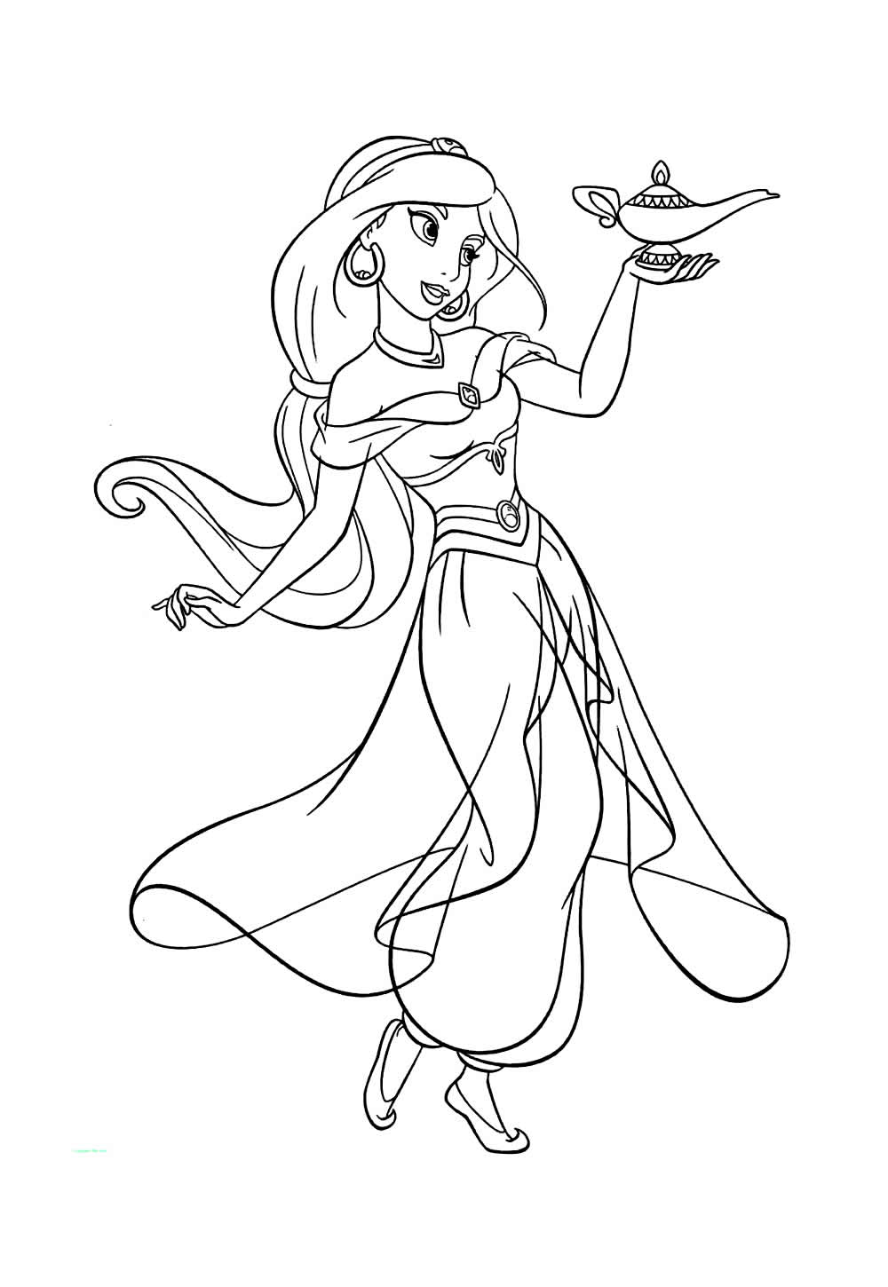 Desenho de Jasmine para colorir