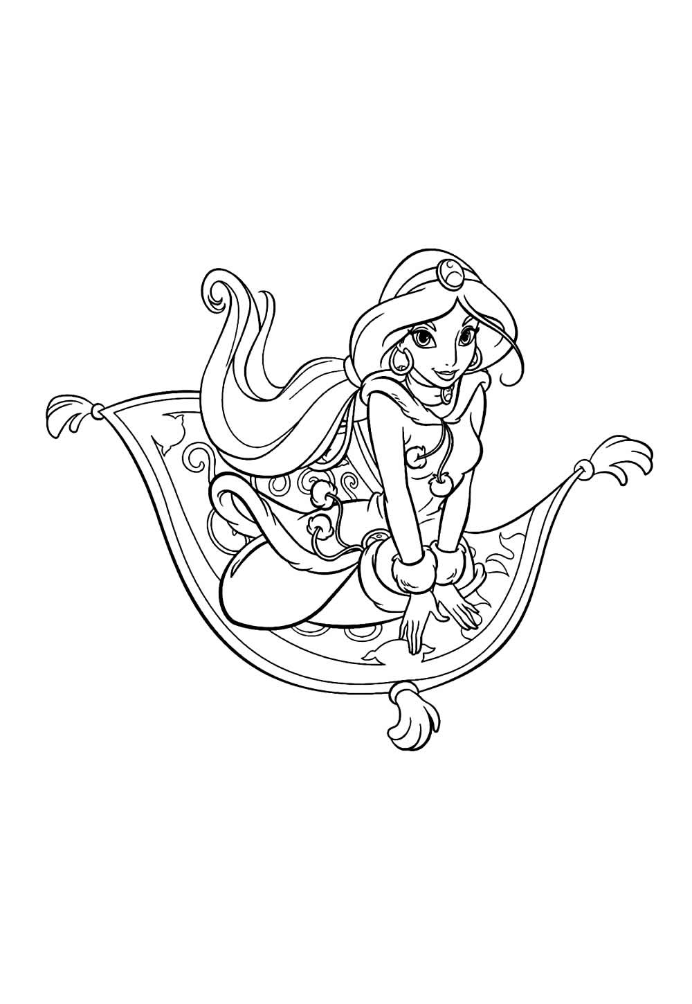 Desenho de Jasmine para colorir
