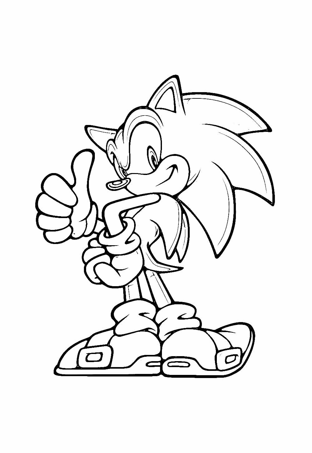 Desenho do Sonic para colorir