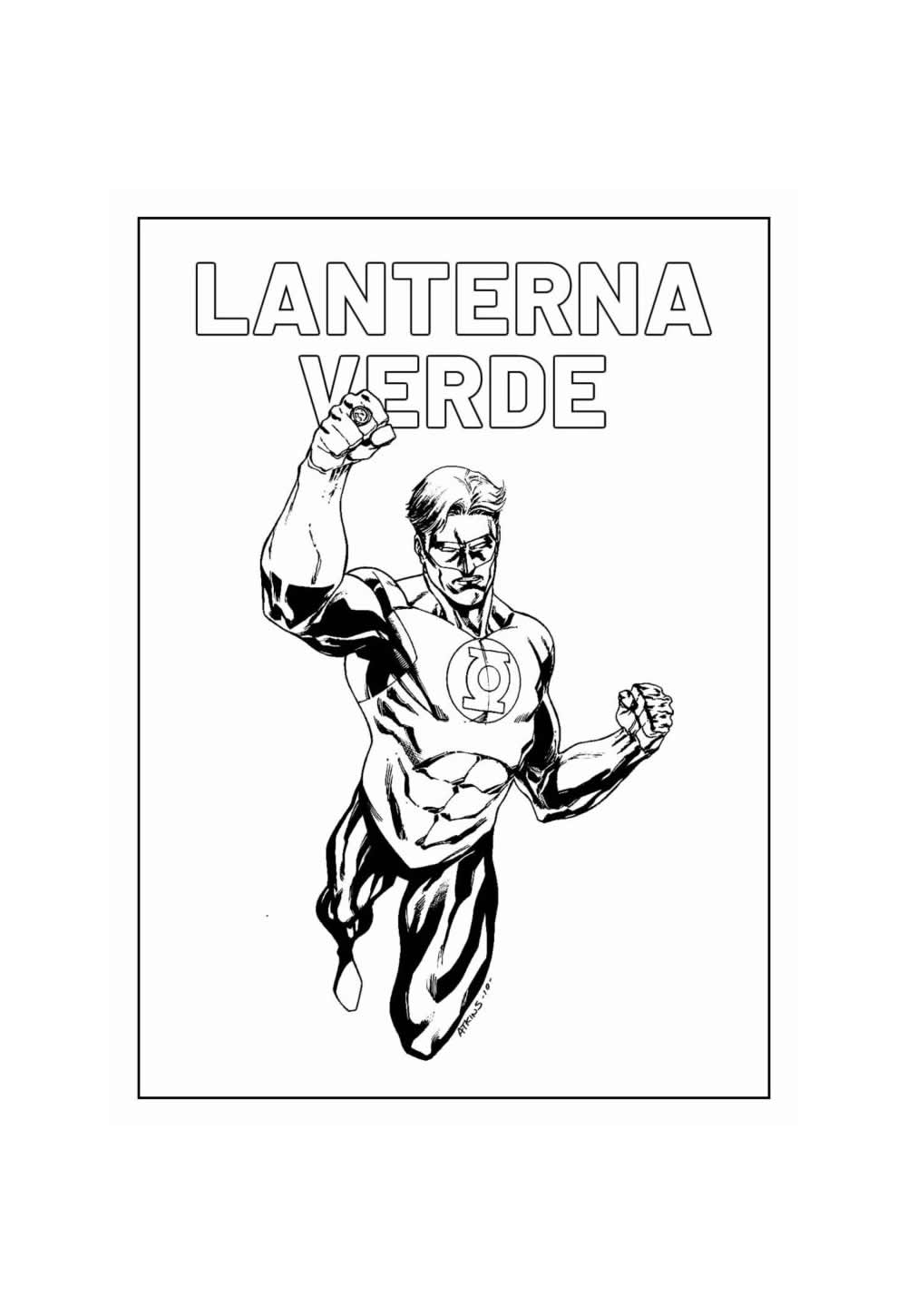 Desenho de Lanterna Verde para colorir