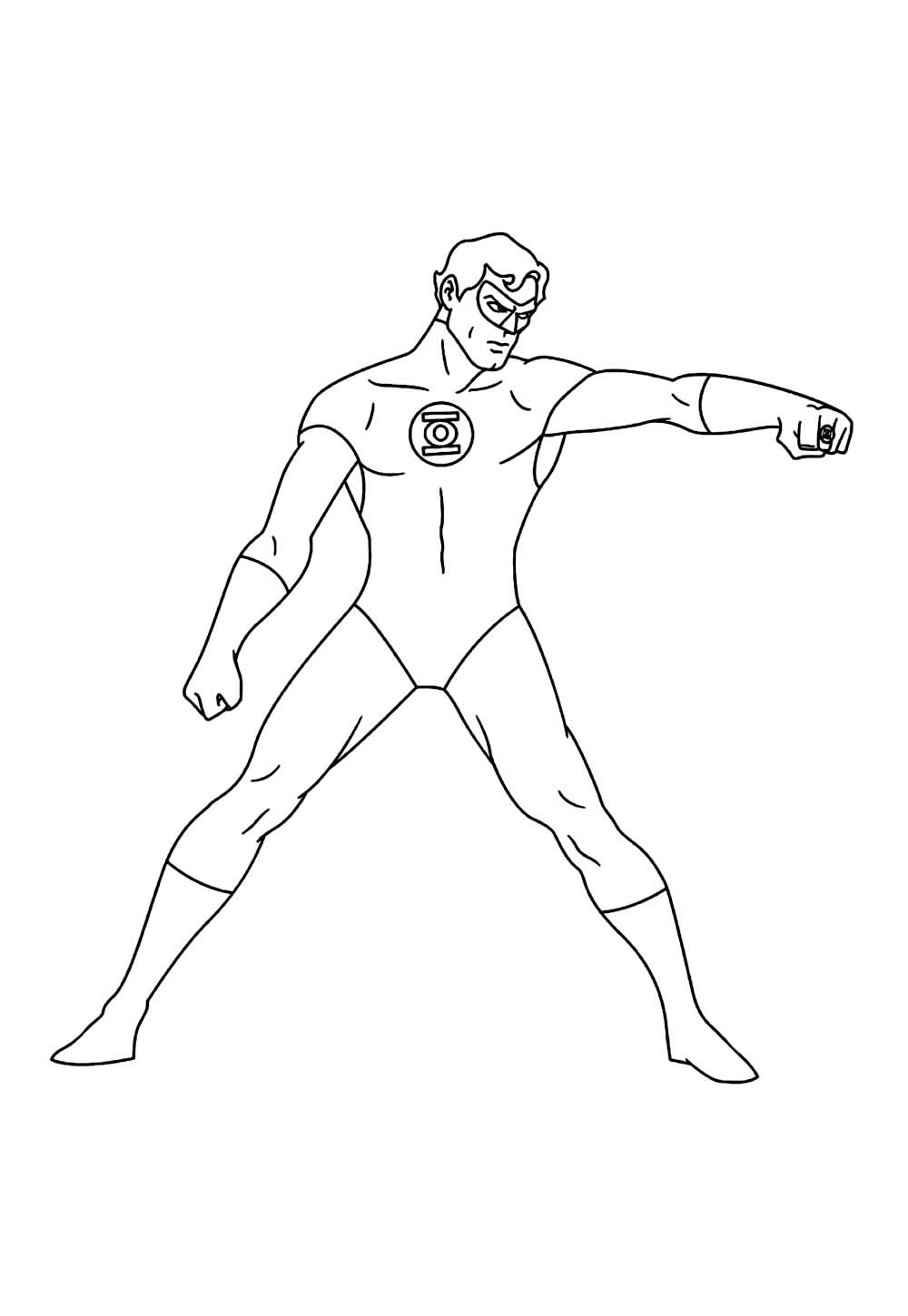 Desenho de Lanterna Verde para colorir