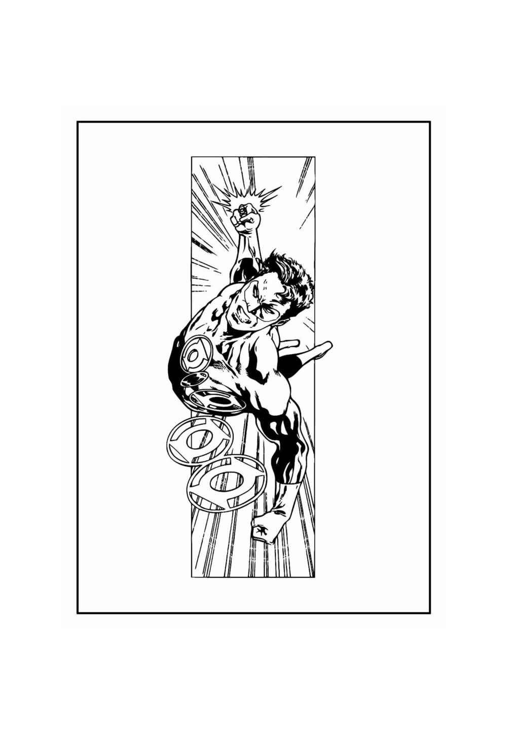 Desenho de Lanterna Verde para colorir