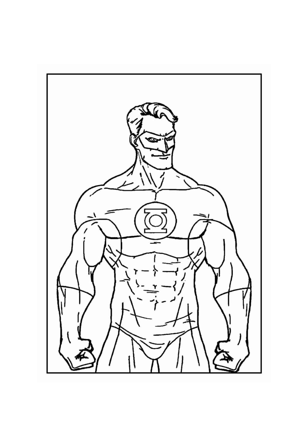 Desenho de Lanterna Verde para colorir