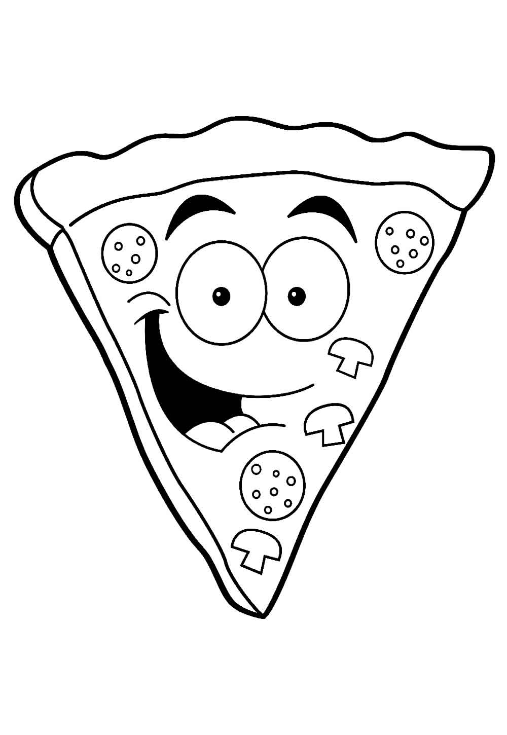 Desenho para pintar de Pizza