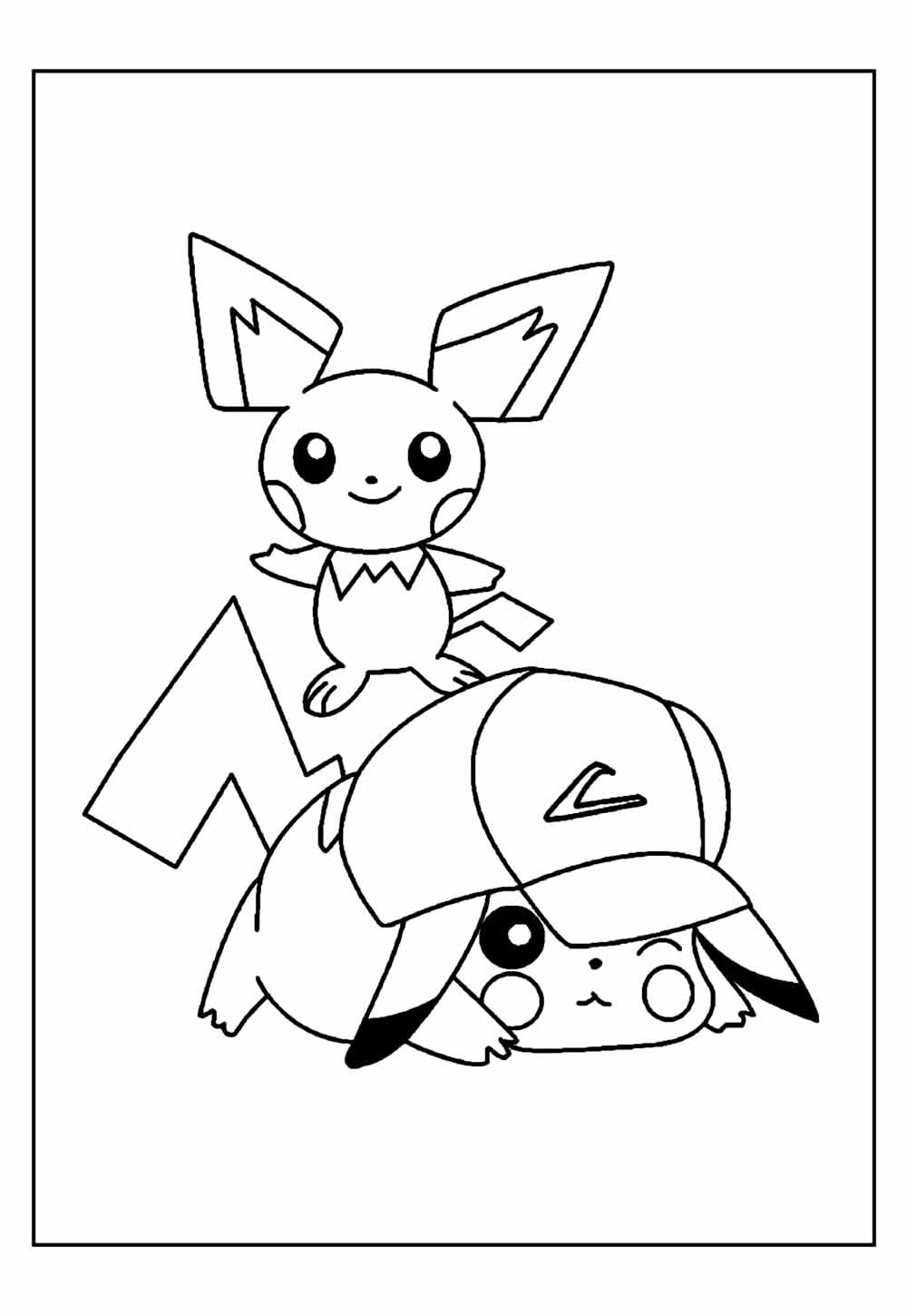 Desenho Pikachu Colorir