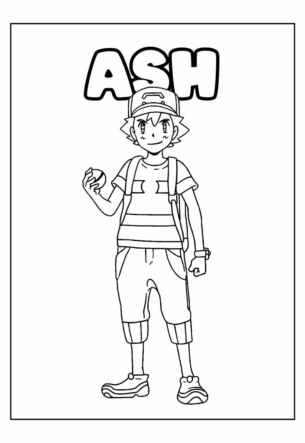 Desenho Educativo para pintar - Ash