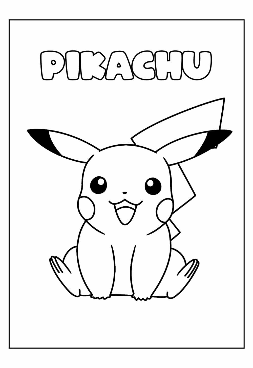 Desenho de Pikachu para colorir