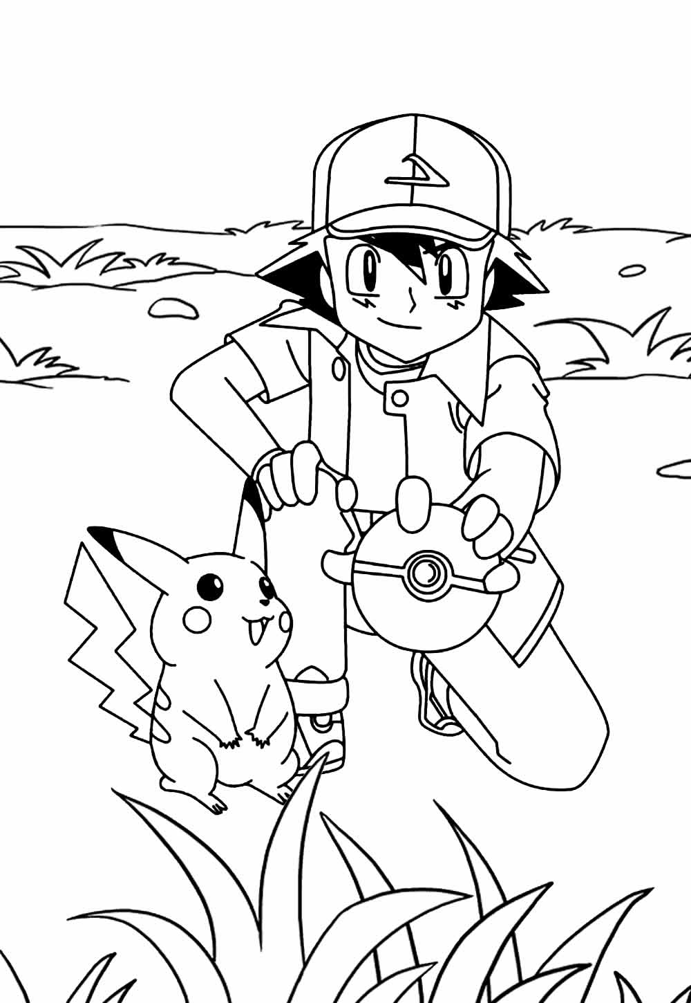 Desenho de Pokémon para colorir