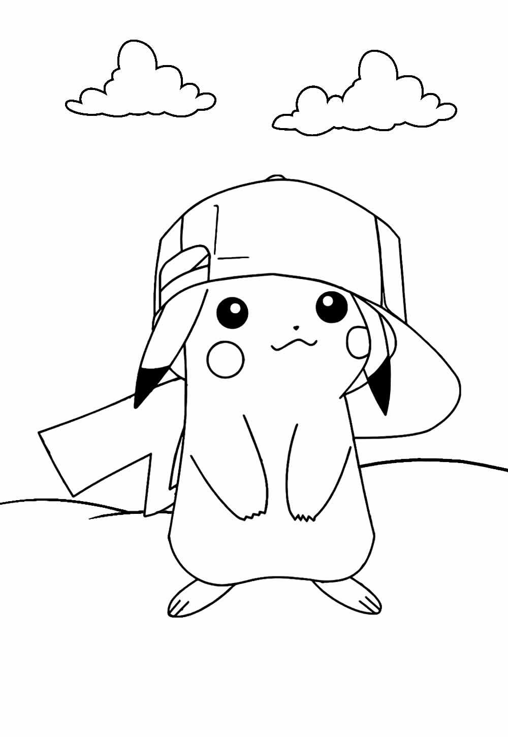 Desenho do Pikachu para colorir