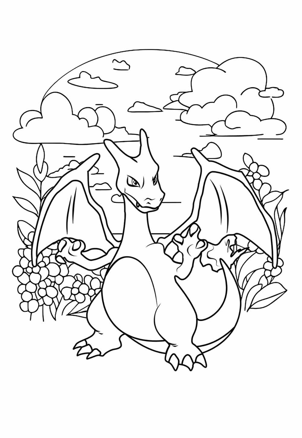 Desenho do Charizard para colorir