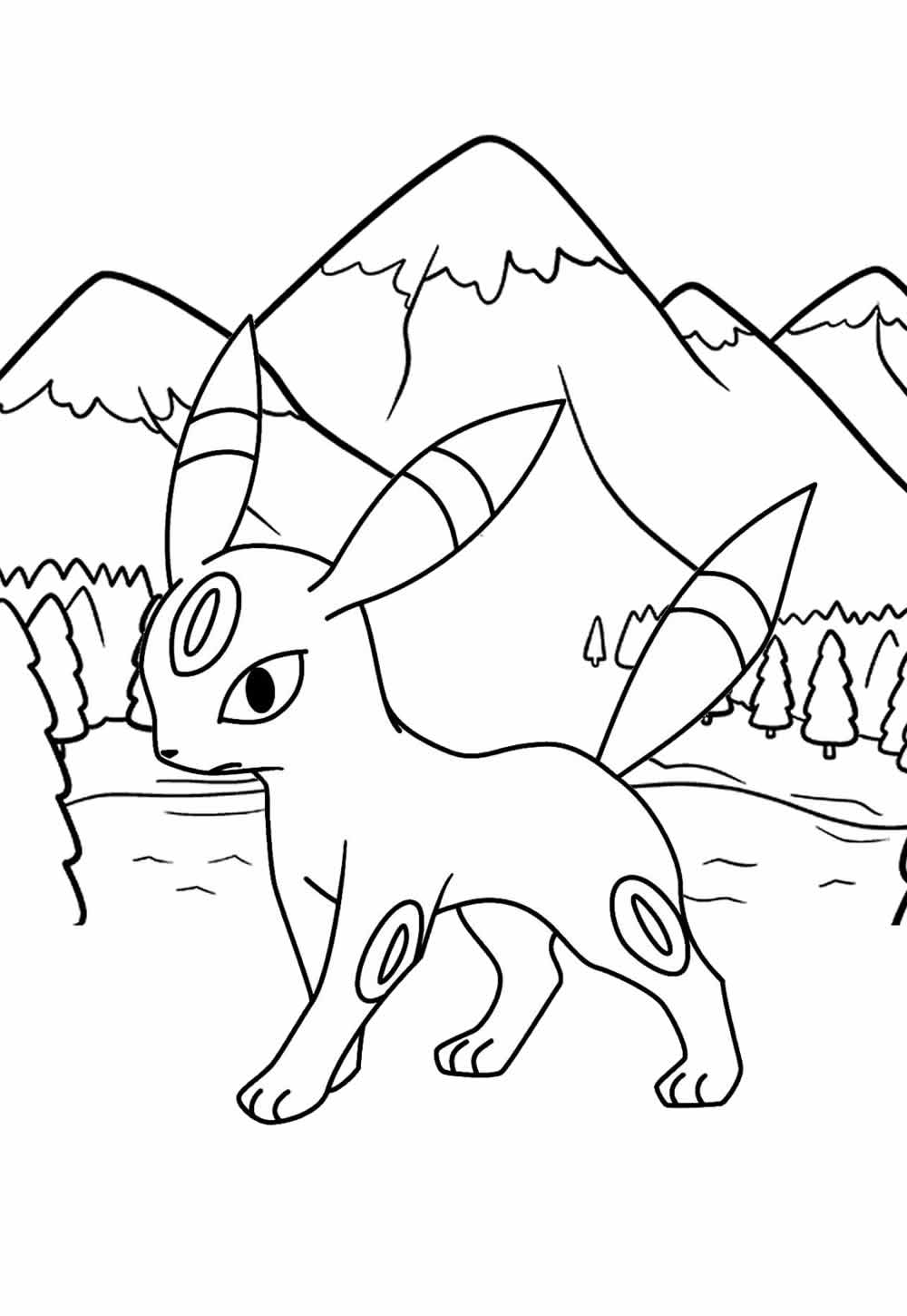 Desenho de Pokémon para colorir