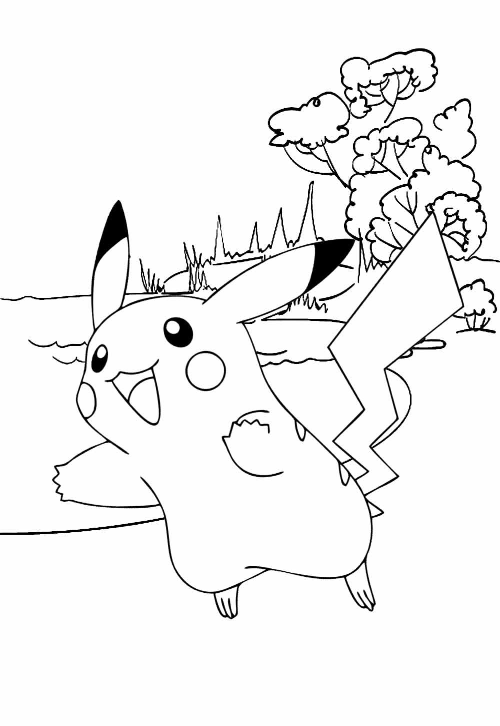 Desenho para colorir Pikachu