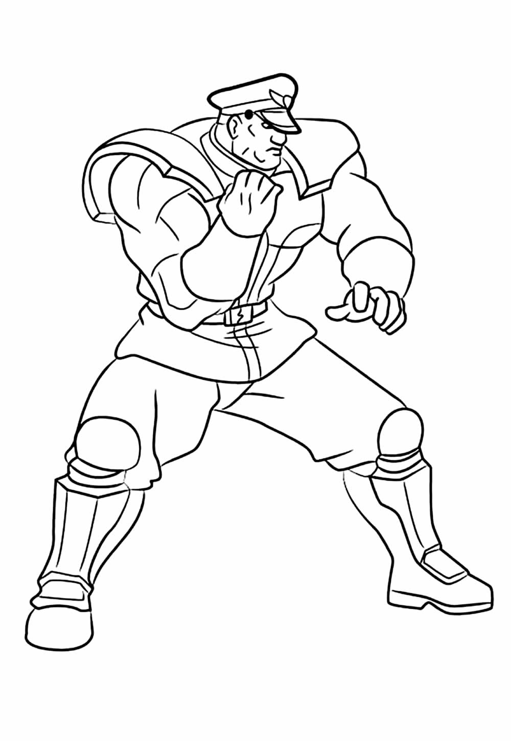 Street Fighter para colorir - M. Bison