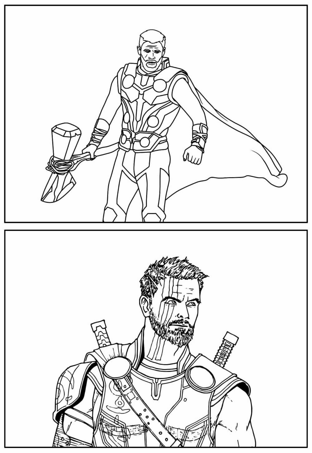 Desenho para colorir - Thor