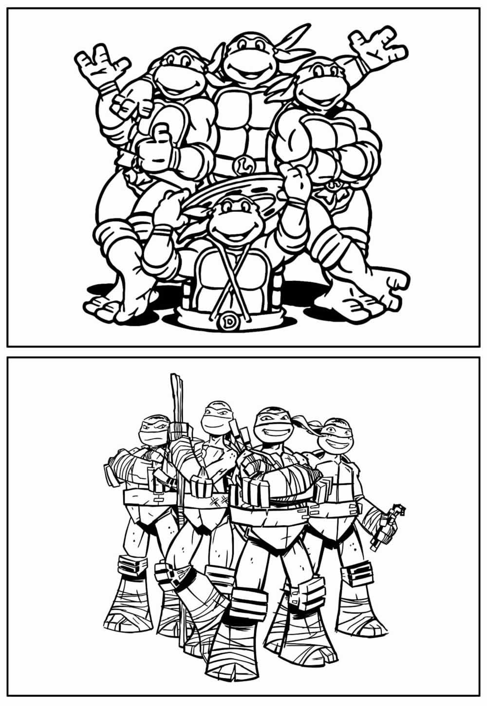Desenho para colorir - Tartarugas Ninja