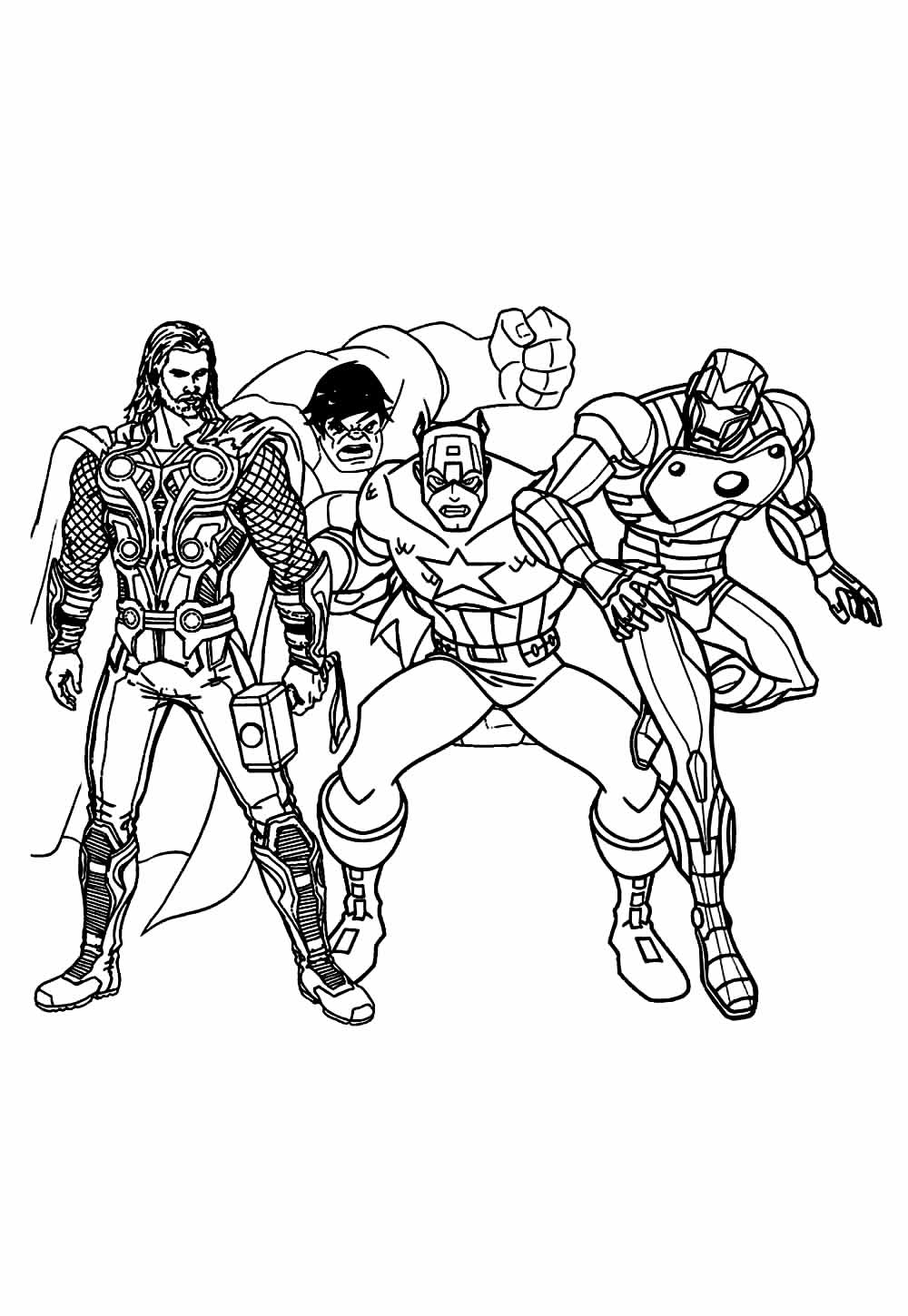 Desenho de Super-heróis para pintar