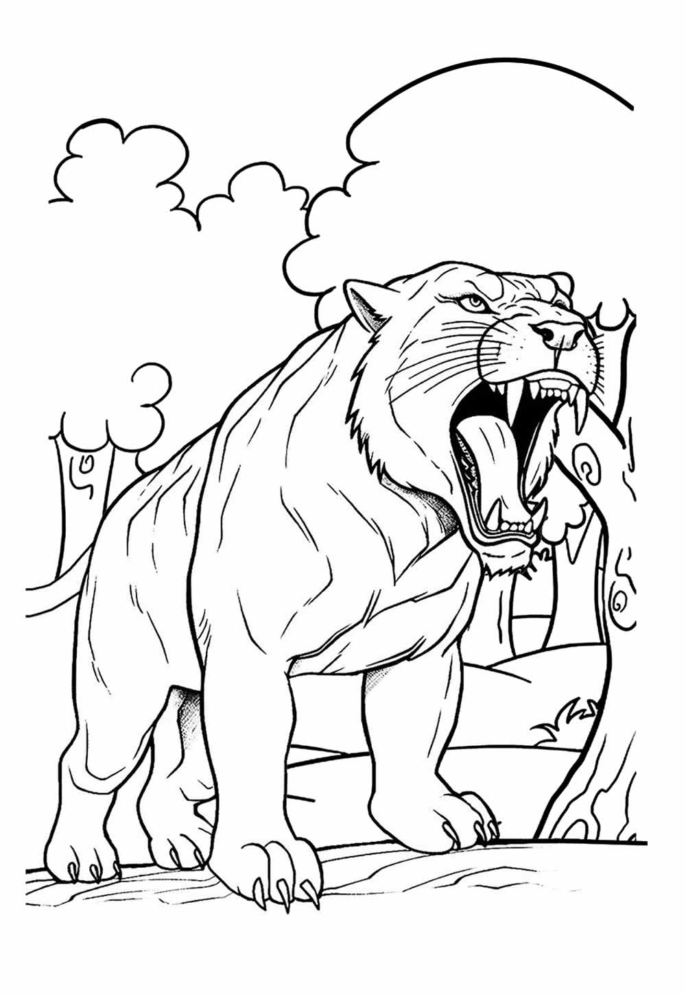 Desenho de Tigre para colorir