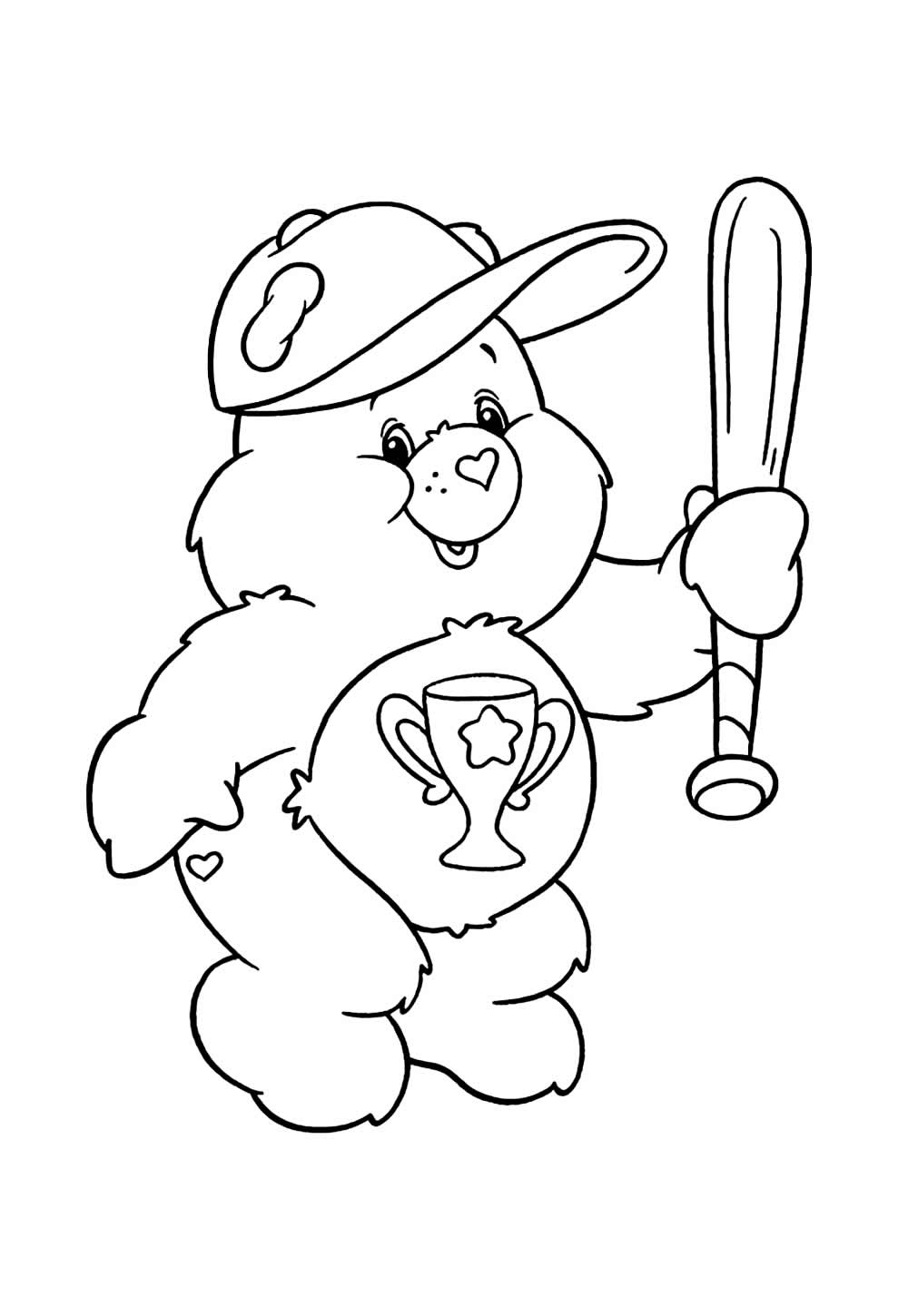 Desenho de Ursinhos Carinhosos - Taco de Beisebol