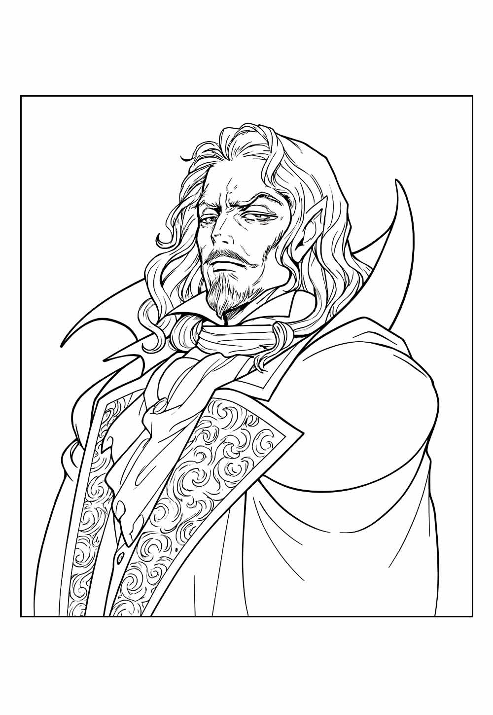 Vampiro para colorir