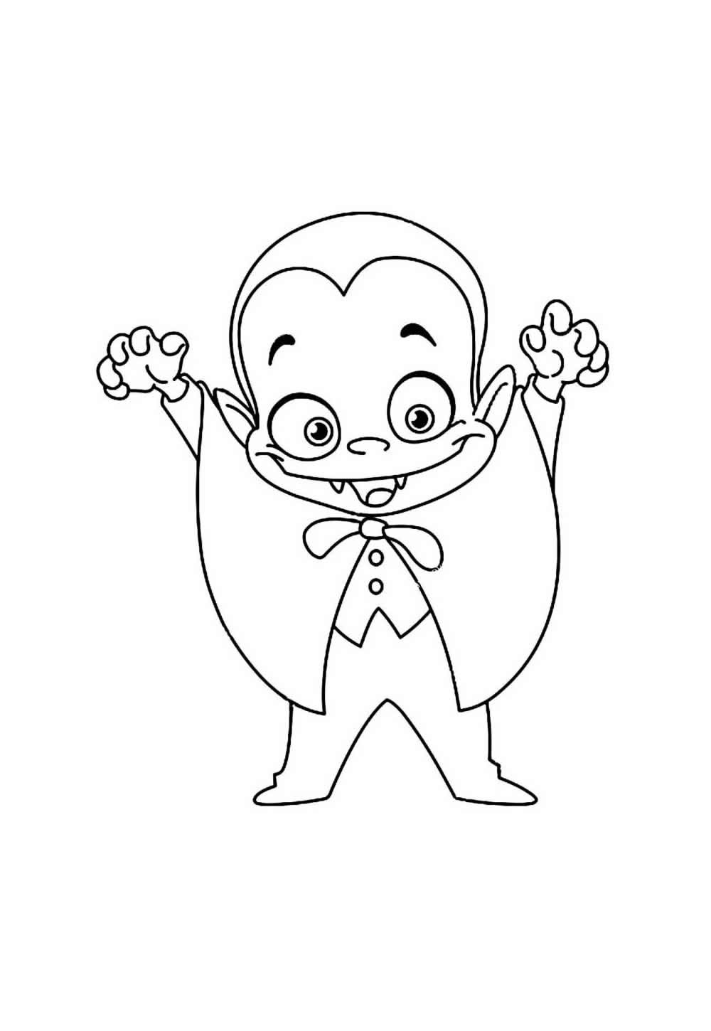 Desenho de Vampiro para pintar