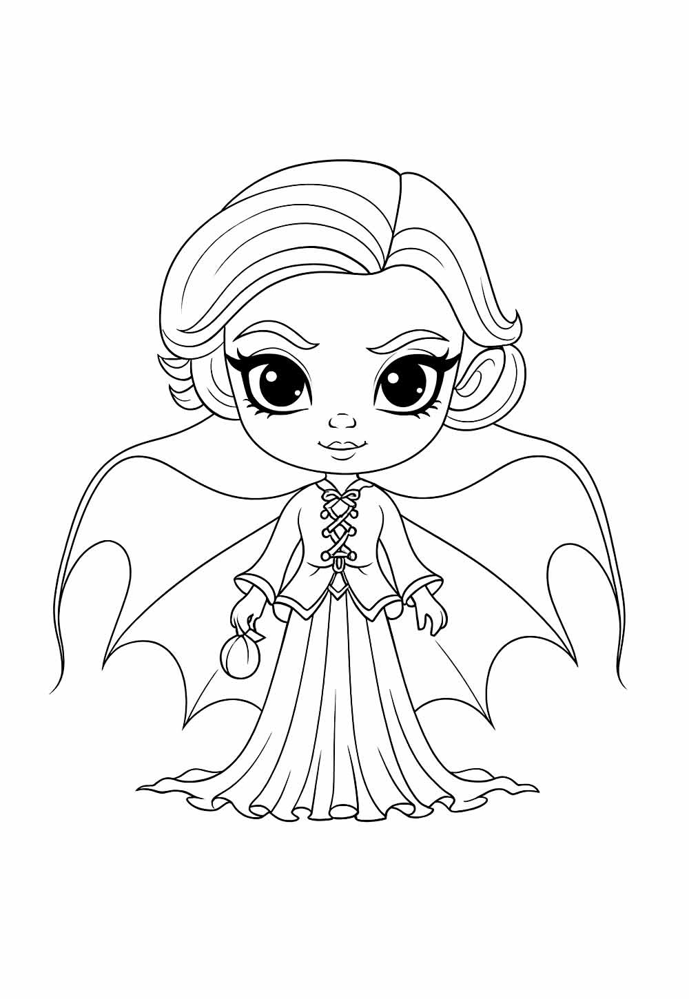 Desenho de Vampira para pintar