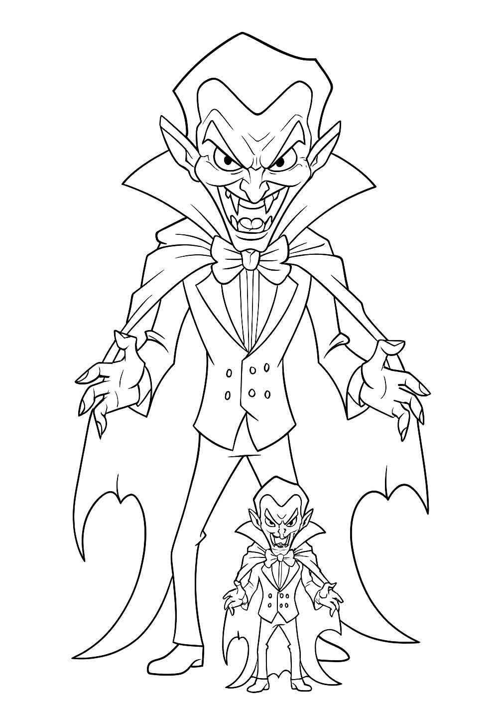 Desenho de Vampiro para colorir