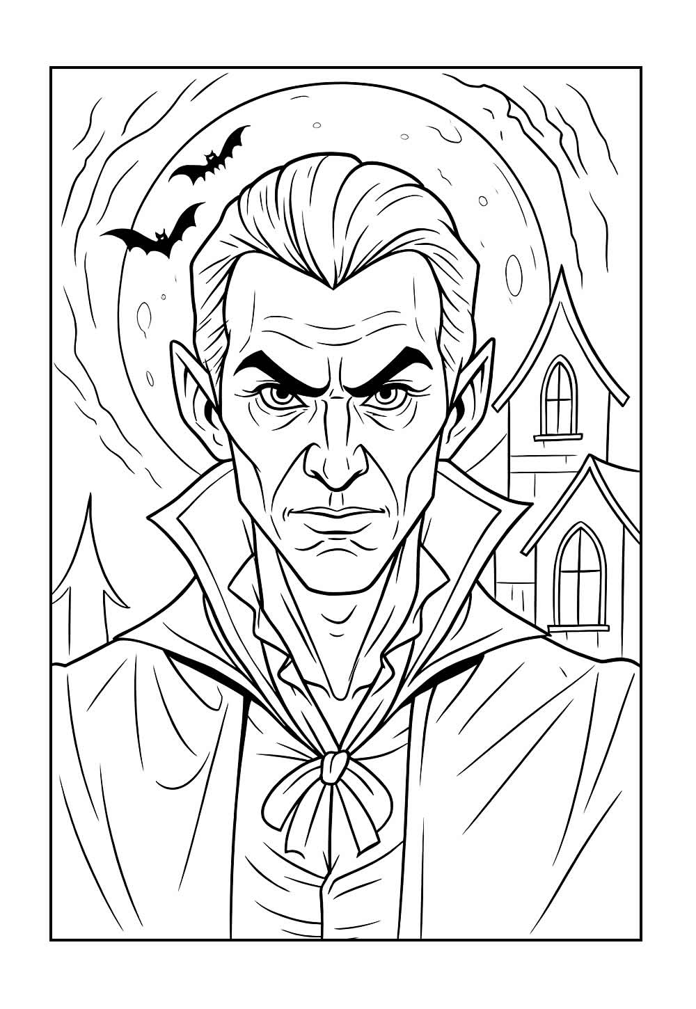 Vampiro para colorir