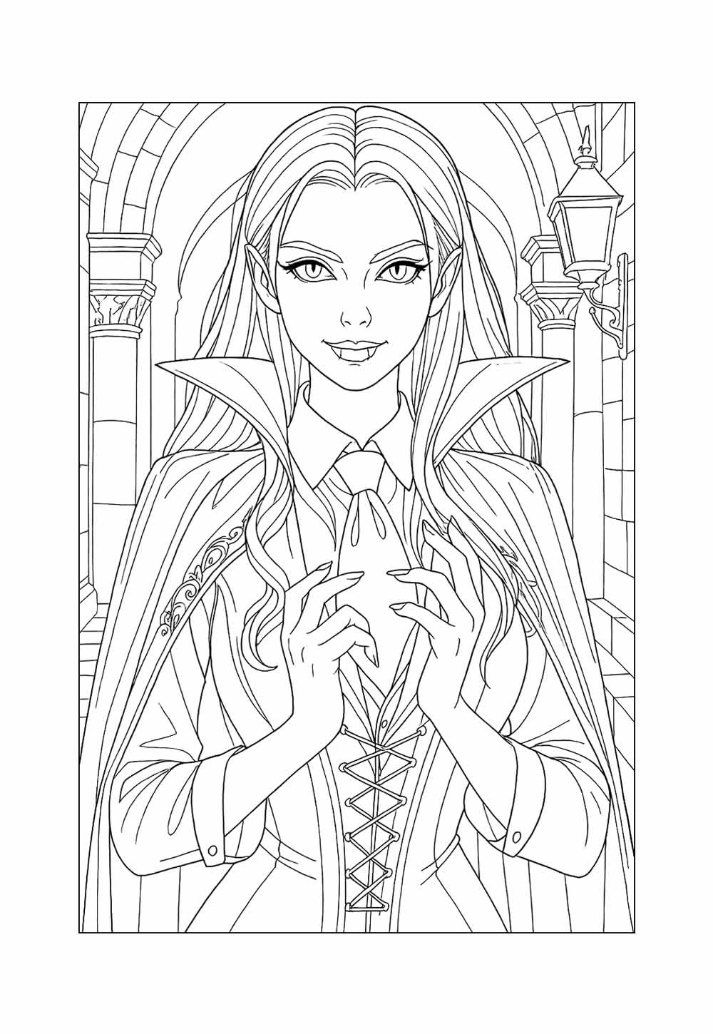 Desenho de Vampiro para colorir