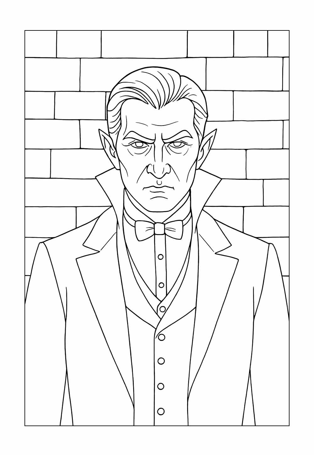Desenho de Vampiro para colorir