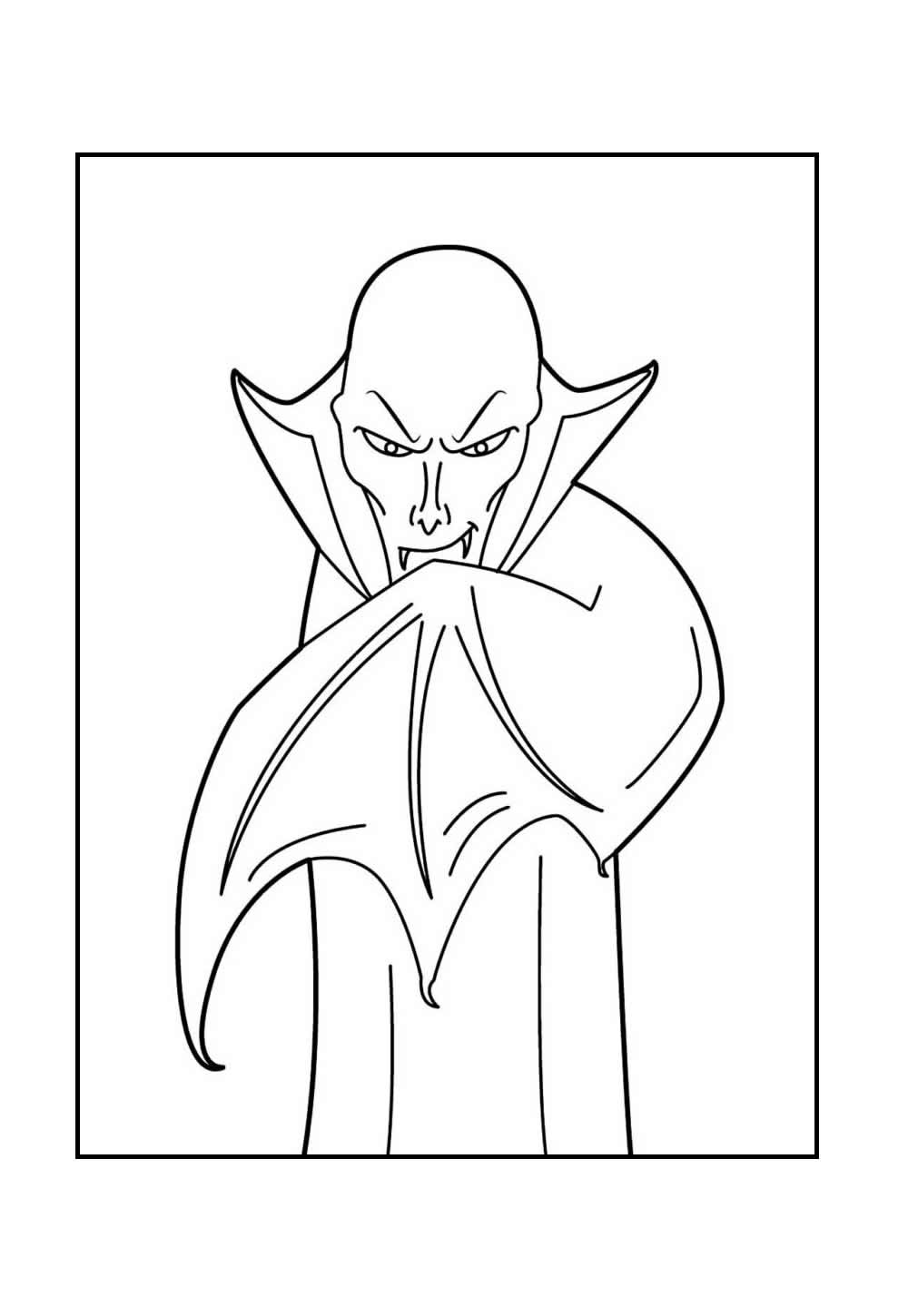 Desenho de Vampiro para pintar