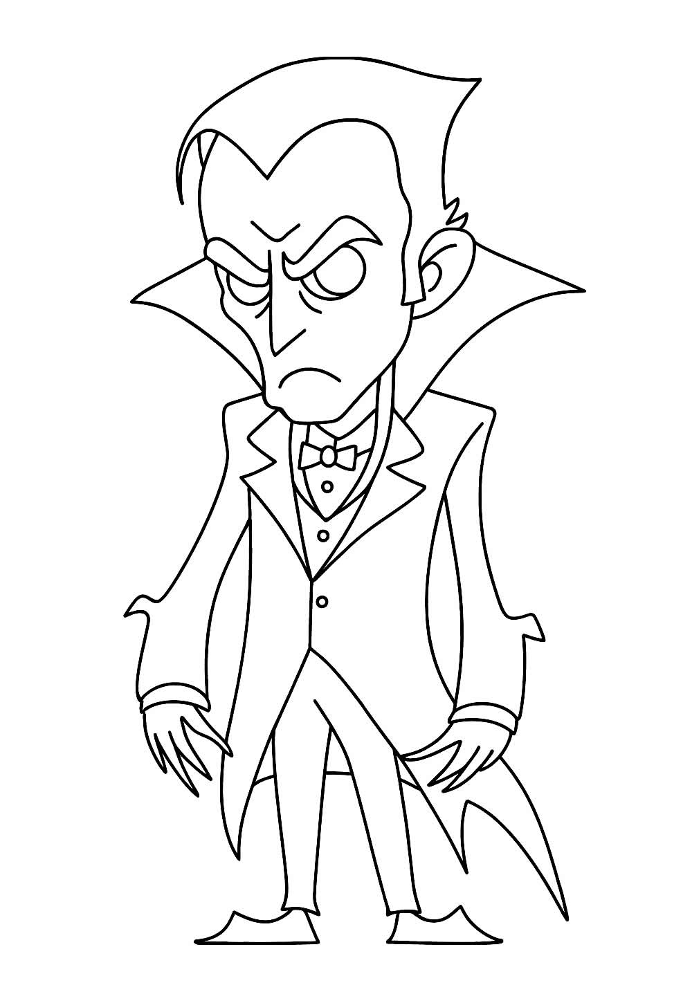 Desenho de Vampiro para colorir