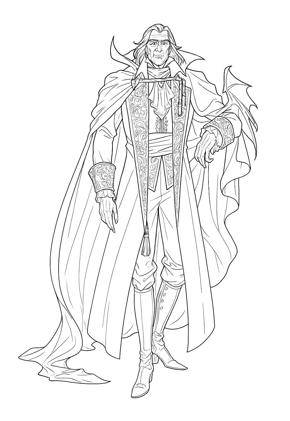 Desenho de Vampiro para colorir